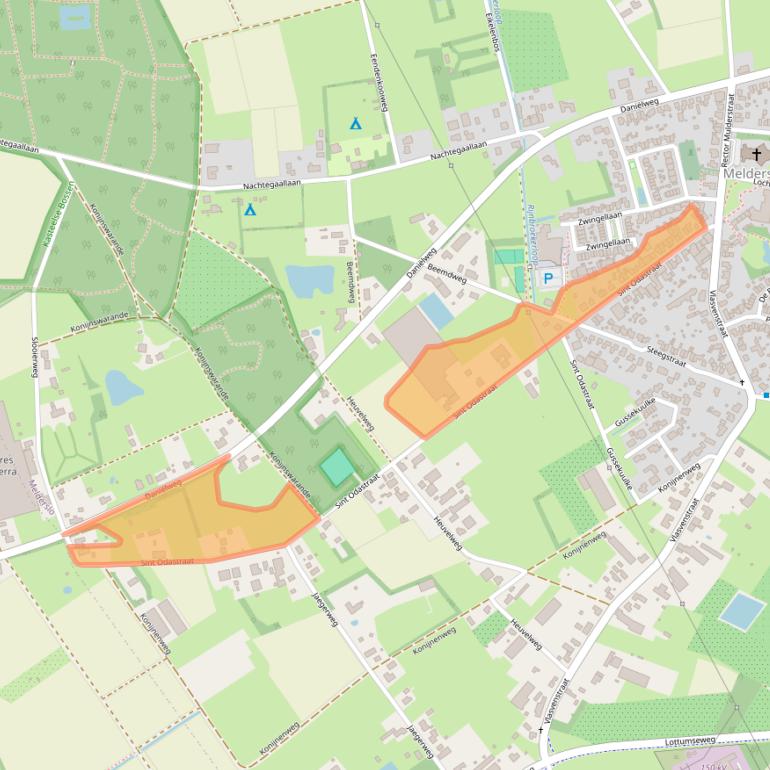 Kaart van postcodegebied 5962AW.