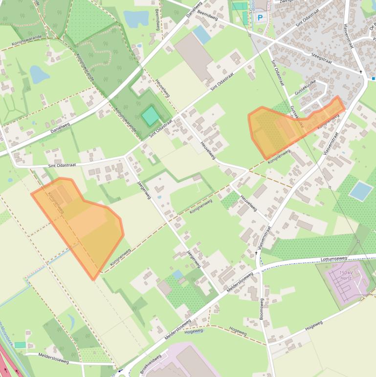 Kaart van postcodegebied 5962BA.