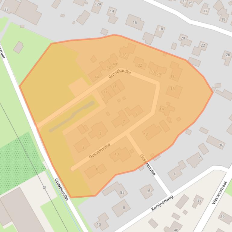 Kaart van postcodegebied 5962BC.