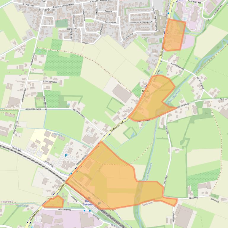Kaart van postcodegebied 5963AA.