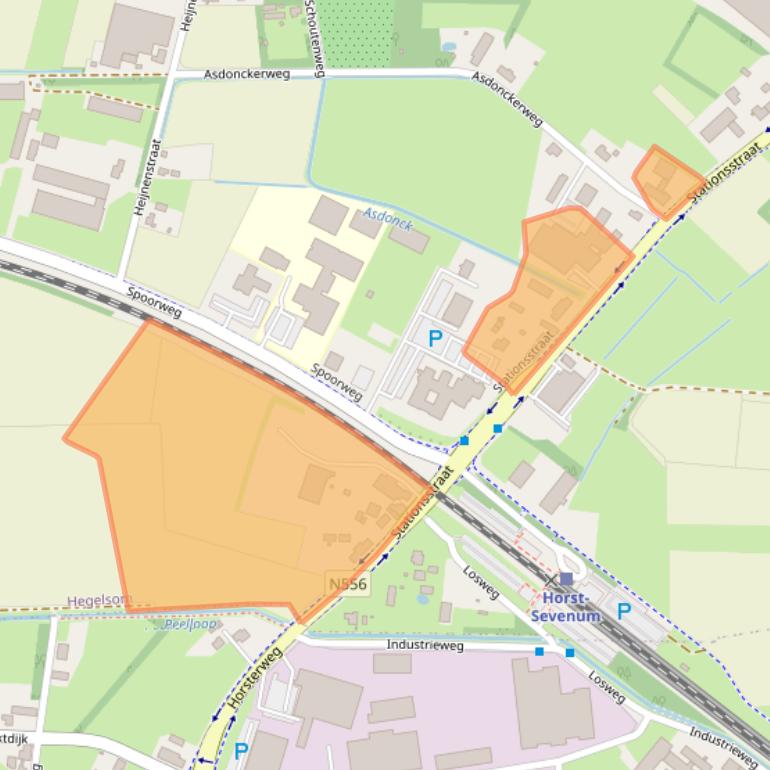 Kaart van postcodegebied 5963AC.