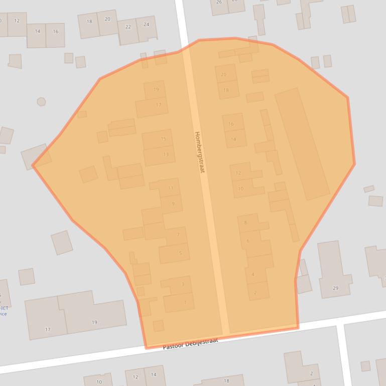 Kaart van postcodegebied 5963AJ.