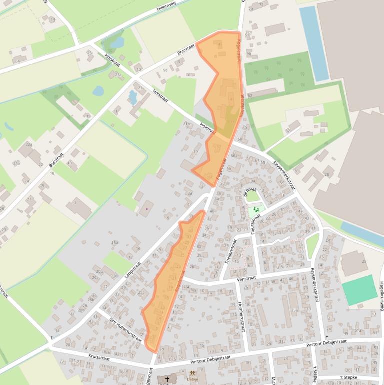 Kaart van postcodegebied 5963AN.