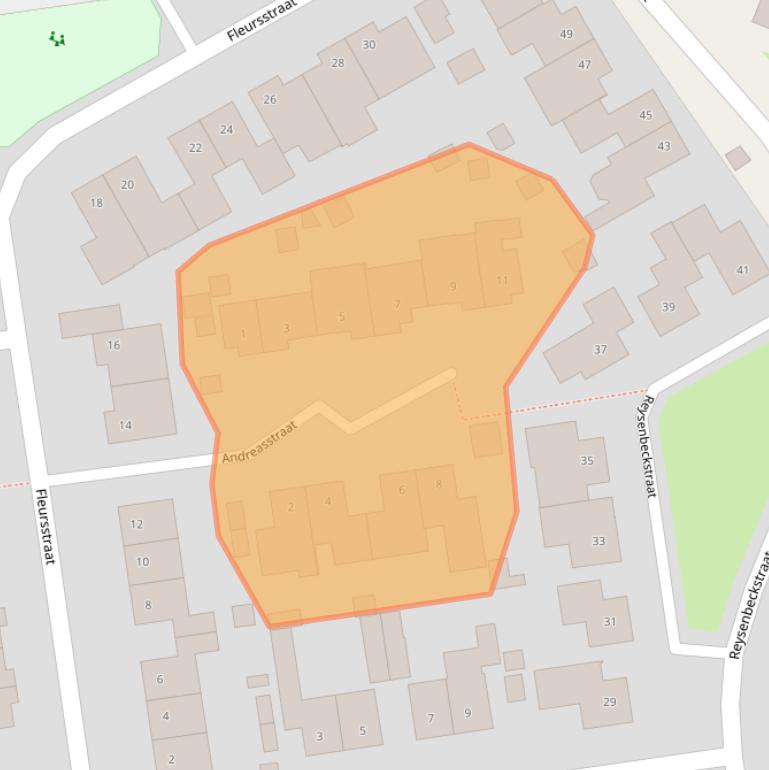 Kaart van postcodegebied 5963AT.