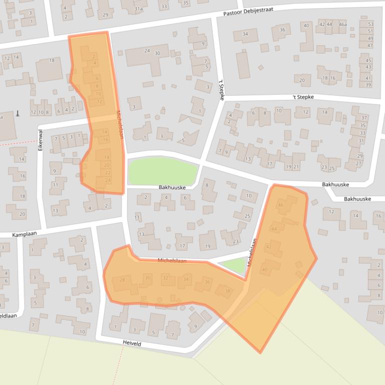Kaart van postcodegebied 5963HC.