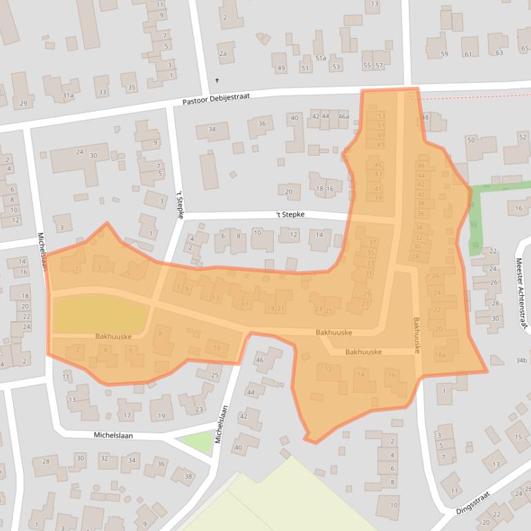 Kaart van postcodegebied 5963HD.