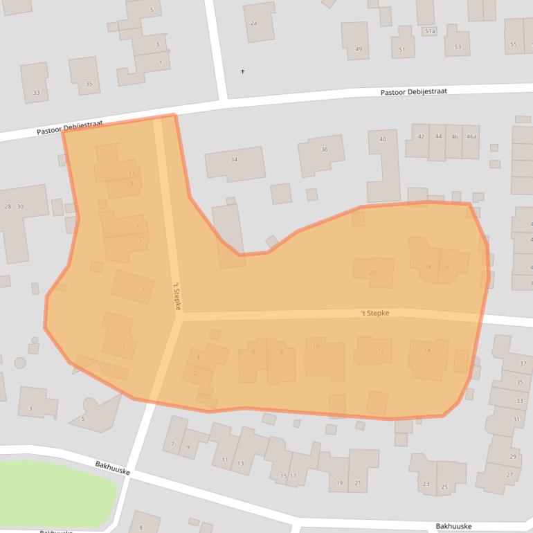 Kaart van postcodegebied 5963HE.