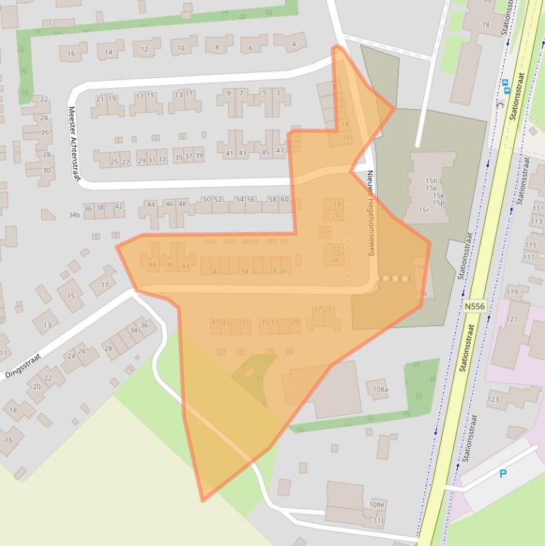 Kaart van postcodegebied 5963HL.