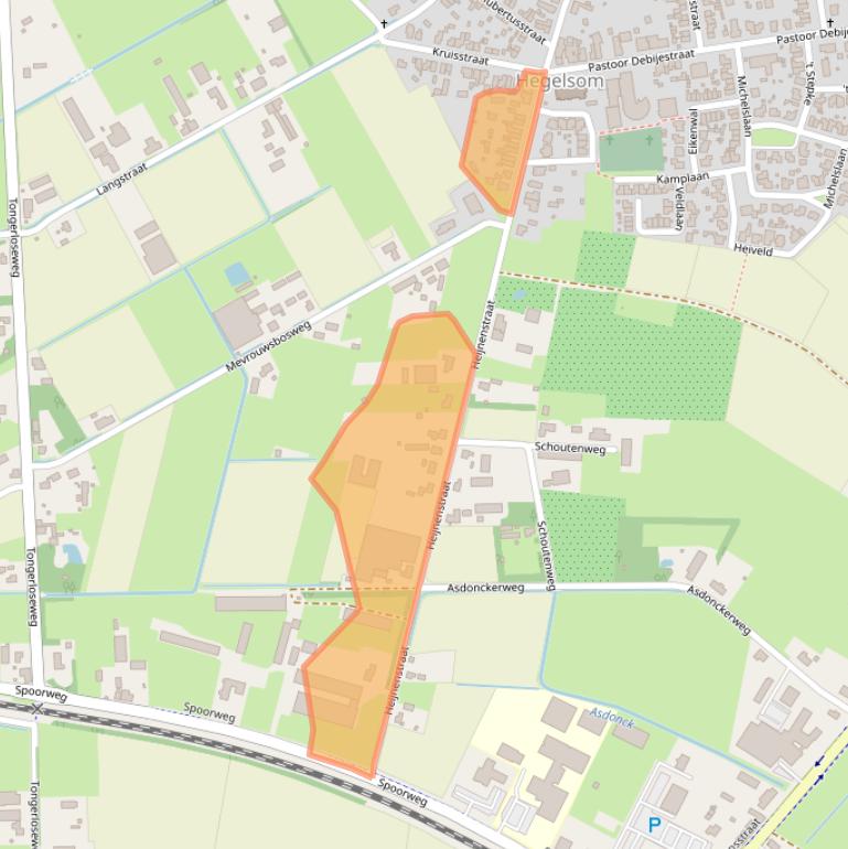 Kaart van postcodegebied 5963NL.