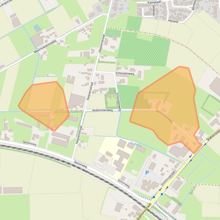 Kaart van postcodegebied 5963NM.