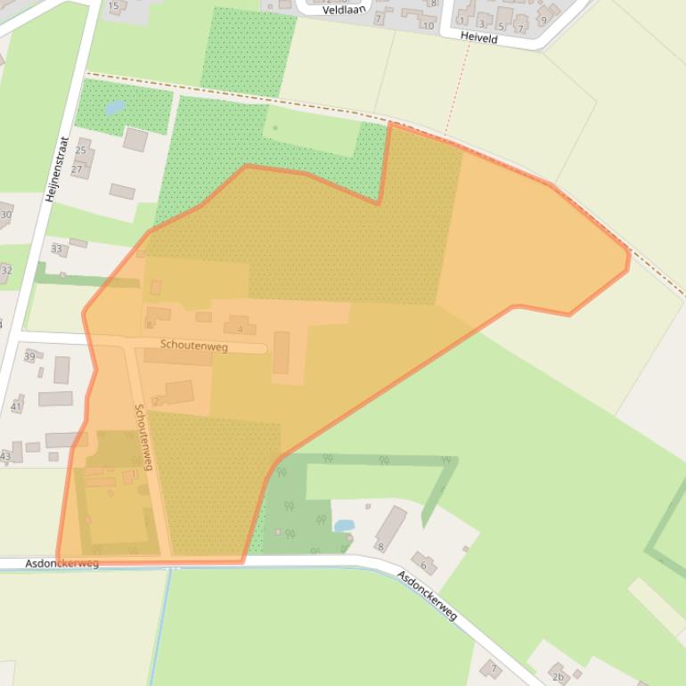 Kaart van postcodegebied 5963NN.
