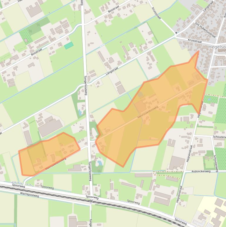 Kaart van postcodegebied 5963NP.