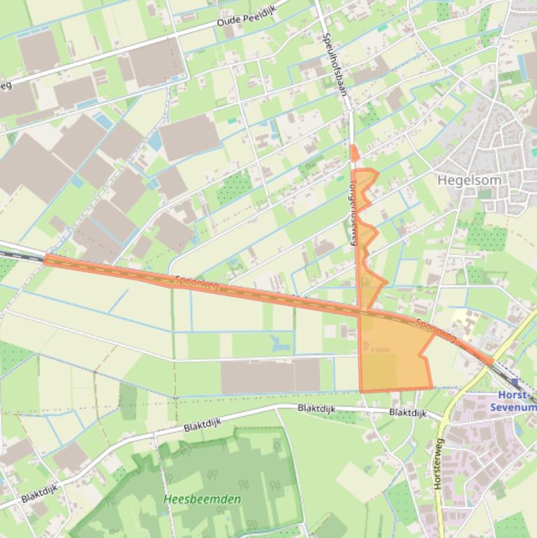 Kaart van postcodegebied 5963NR.