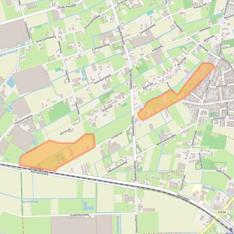 Kaart van postcodegebied 5963NW.