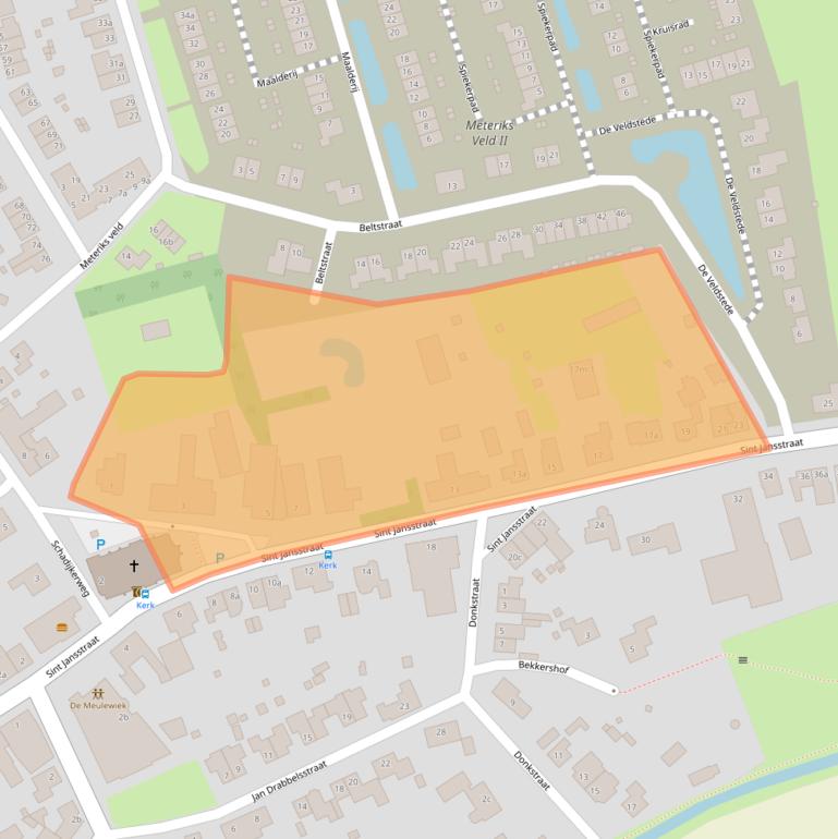 Kaart van postcodegebied 5964AA.