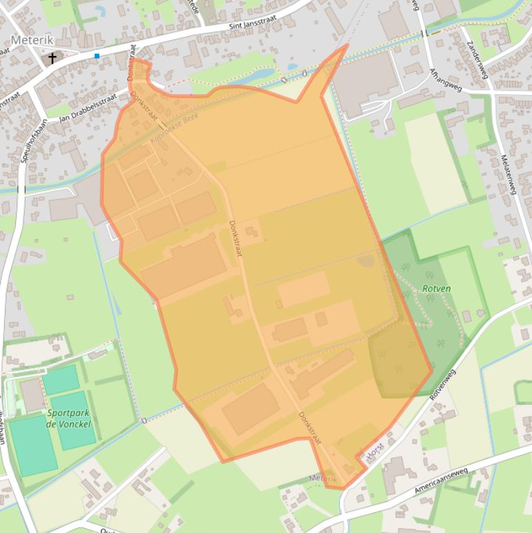 Kaart van postcodegebied 5964AJ.
