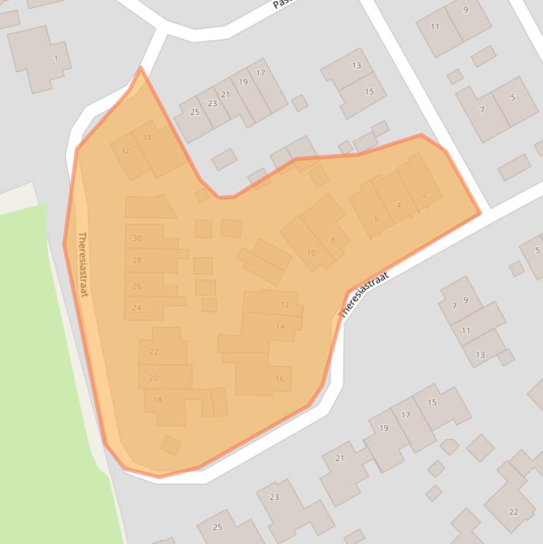 Kaart van postcodegebied 5964AK.