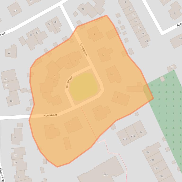 Kaart van postcodegebied 5964AN.