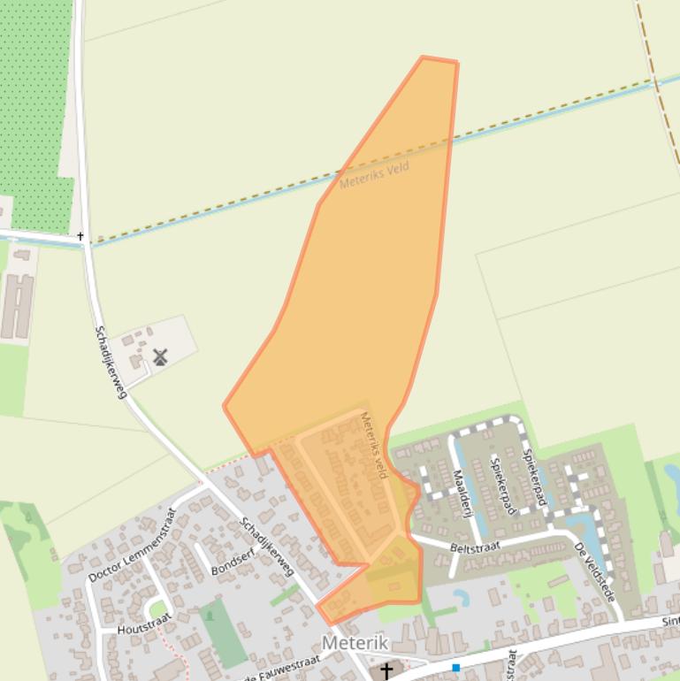 Kaart van postcodegebied 5964AR.