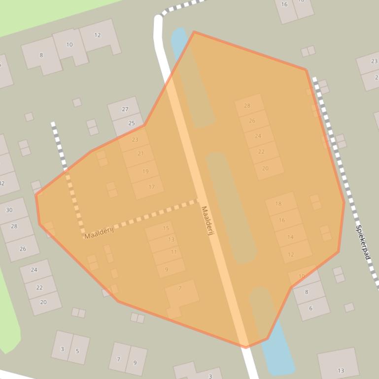 Kaart van postcodegebied 5964AV.