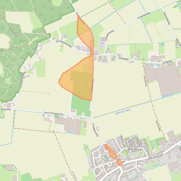Kaart van postcodegebied 5964NA.