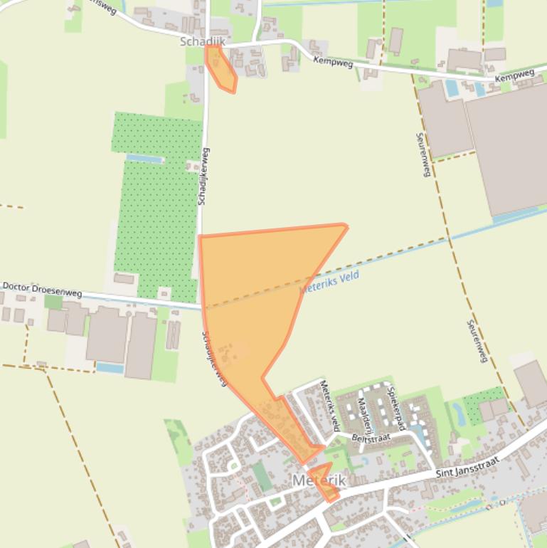 Kaart van postcodegebied 5964NB.