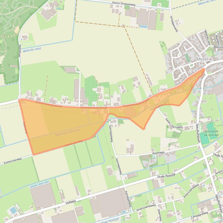Kaart van postcodegebied 5964NL.