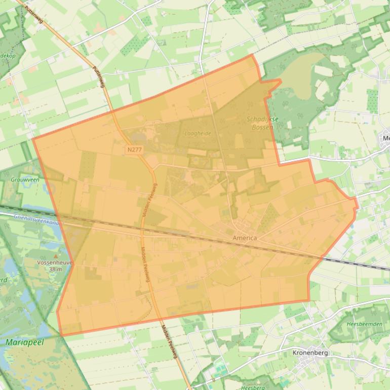 Kaart van postcodegebied 5966.