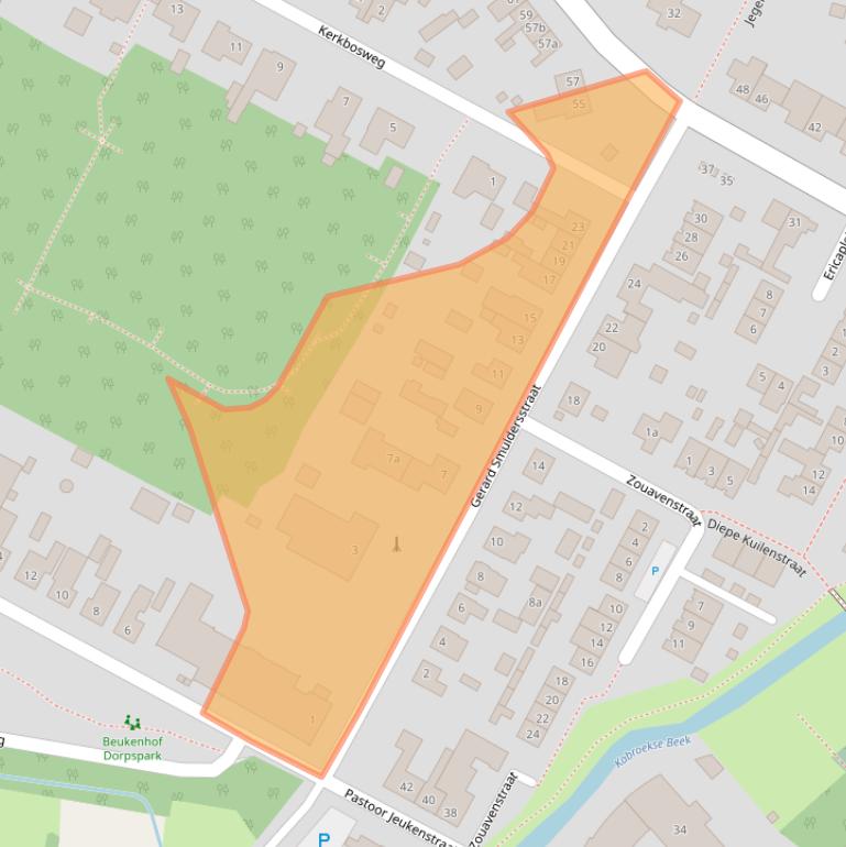 Kaart van postcodegebied 5966NR.