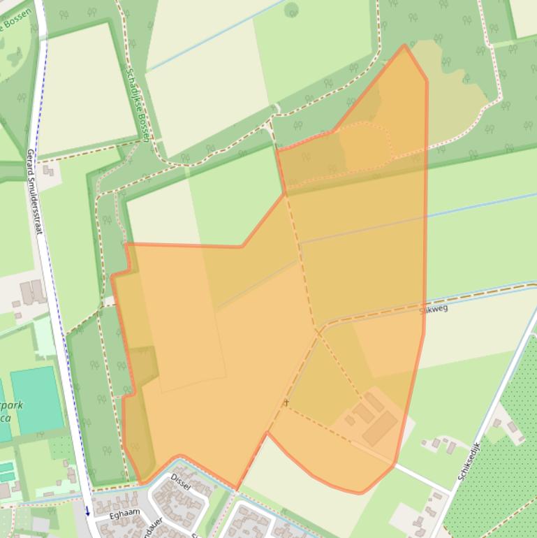 Kaart van postcodegebied 5966NV.