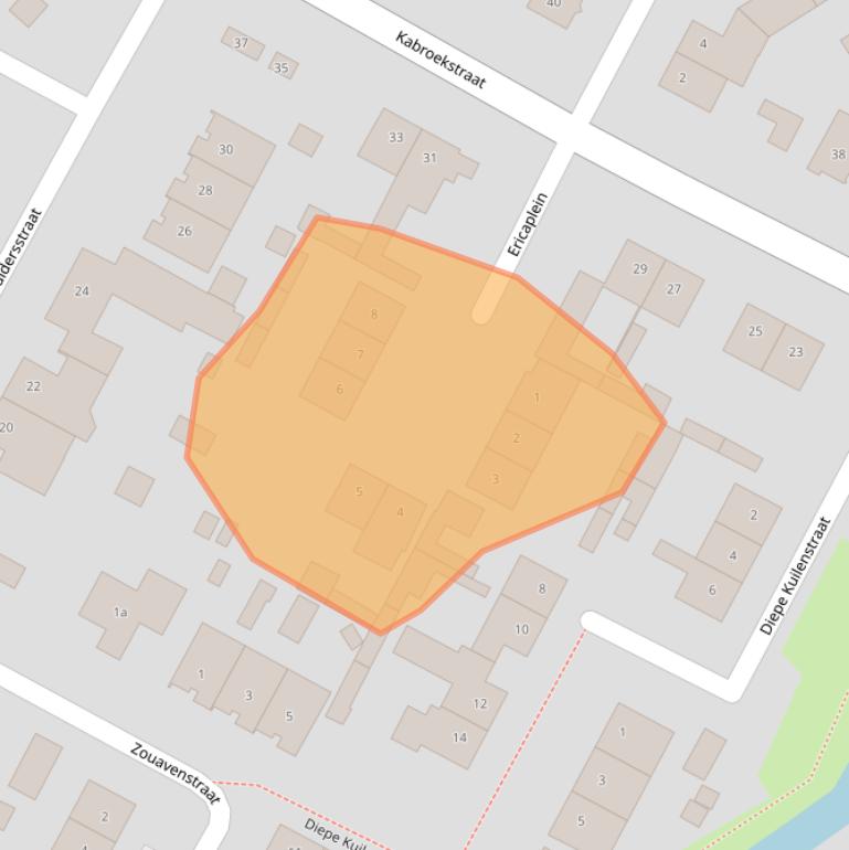 Kaart van postcodegebied 5966NZ.