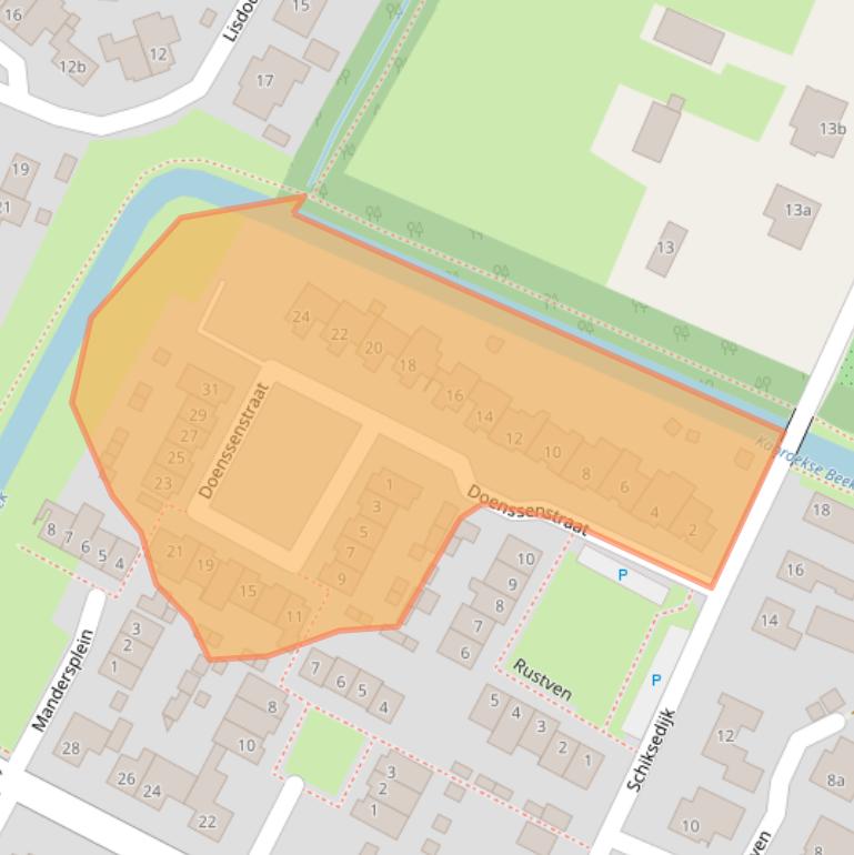 Kaart van postcodegebied 5966PE.