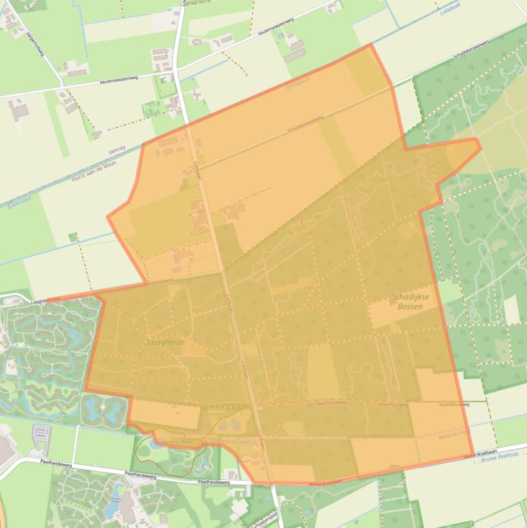 Kaart van postcodegebied 5966PG.