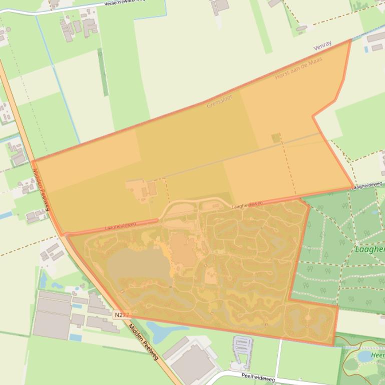 Kaart van postcodegebied 5966PL.