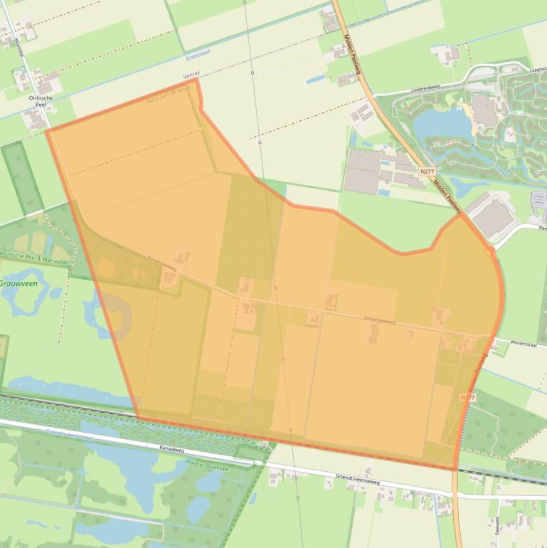 Kaart van postcodegebied 5966PM.