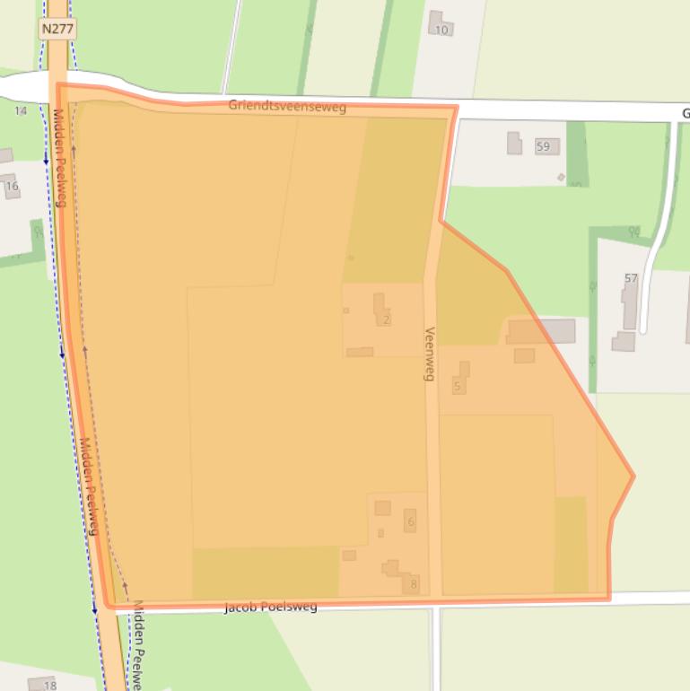 Kaart van postcodegebied 5966PX.