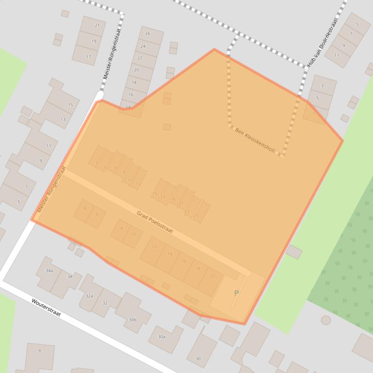 Kaart van postcodegebied 5966RZ.