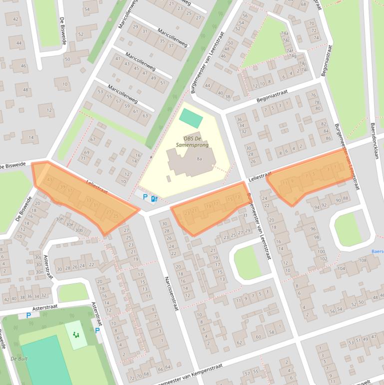 Kaart van postcodegebied 5971AM.