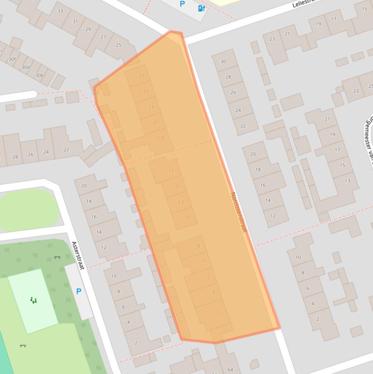 Kaart van postcodegebied 5971AP.