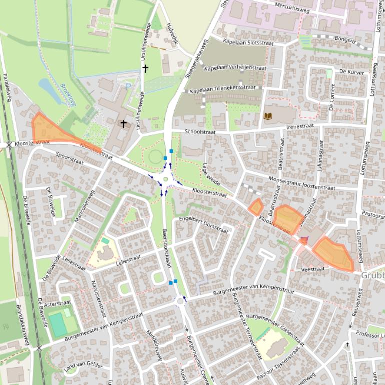 Kaart van postcodegebied 5971BD.