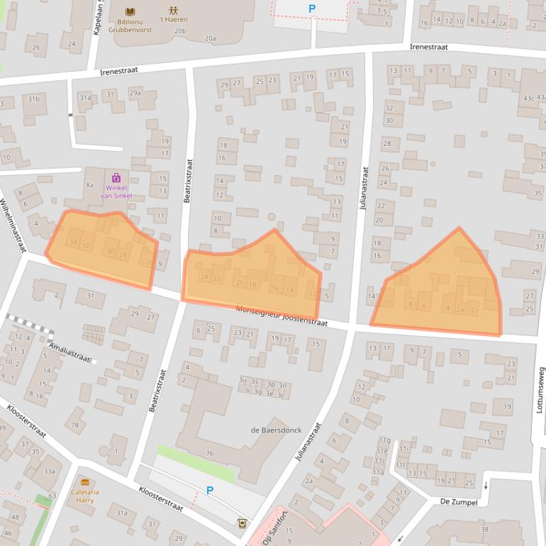 Kaart van postcodegebied 5971BM.