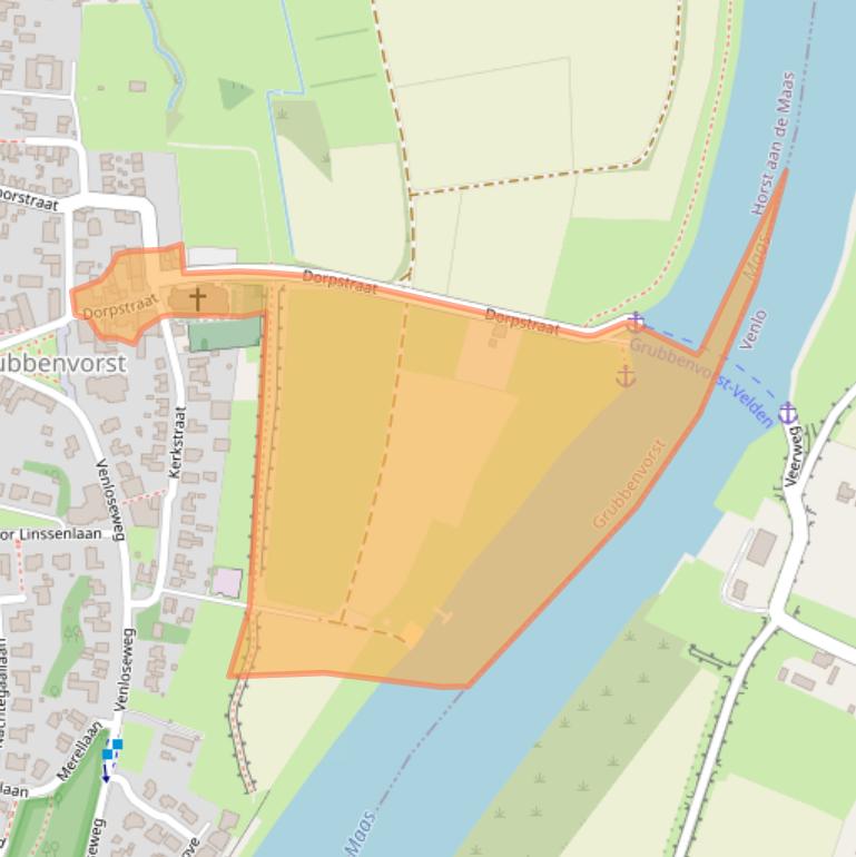 Kaart van postcodegebied 5971CC.