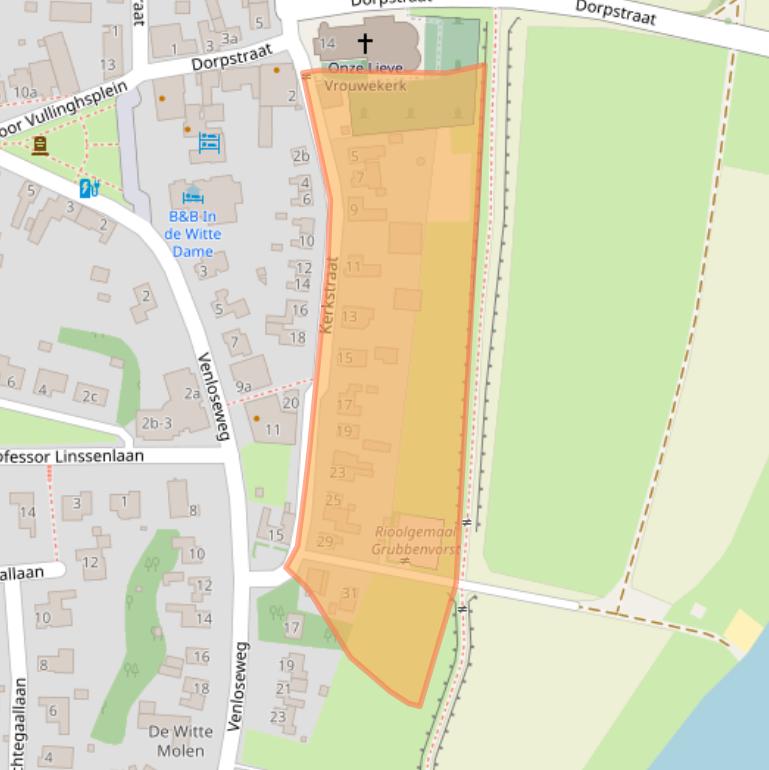 Kaart van postcodegebied 5971CD.