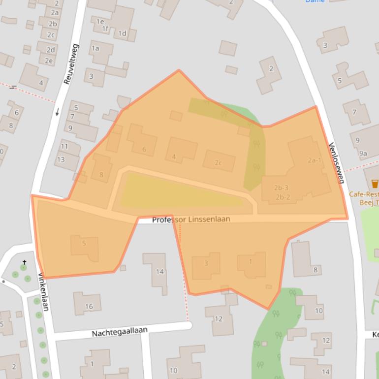 Kaart van postcodegebied 5971CJ.