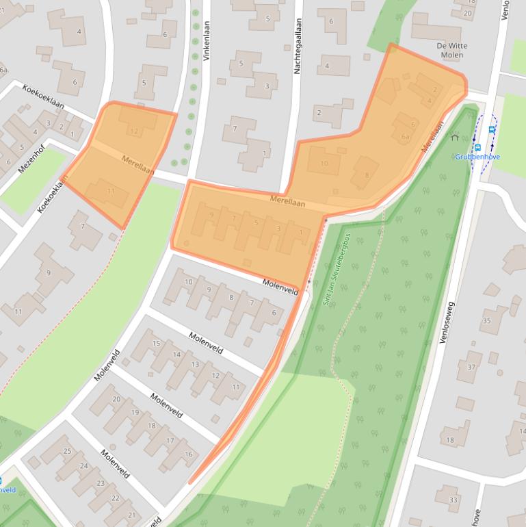 Kaart van postcodegebied 5971CK.