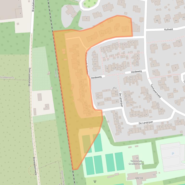 Kaart van postcodegebied 5971DL.