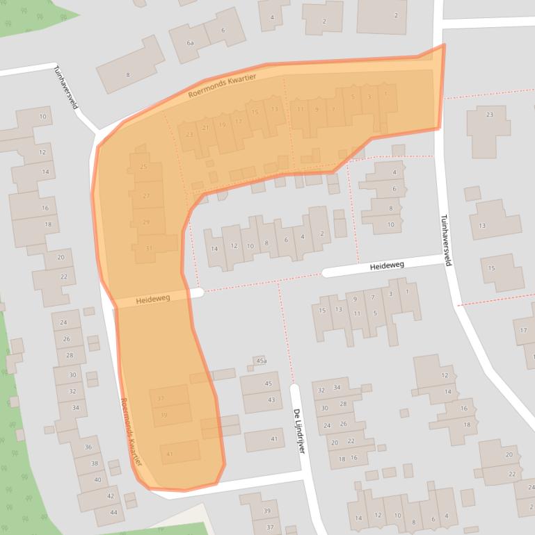 Kaart van postcodegebied 5971DM.