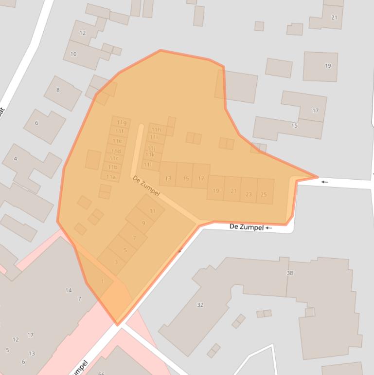 Kaart van postcodegebied 5971JB.