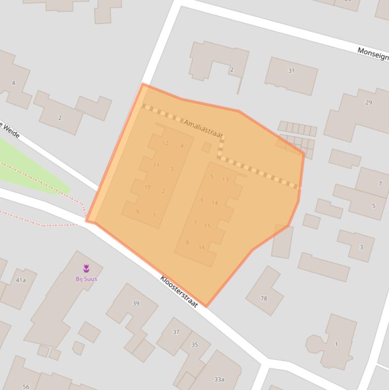 Kaart van postcodegebied 5971JD.