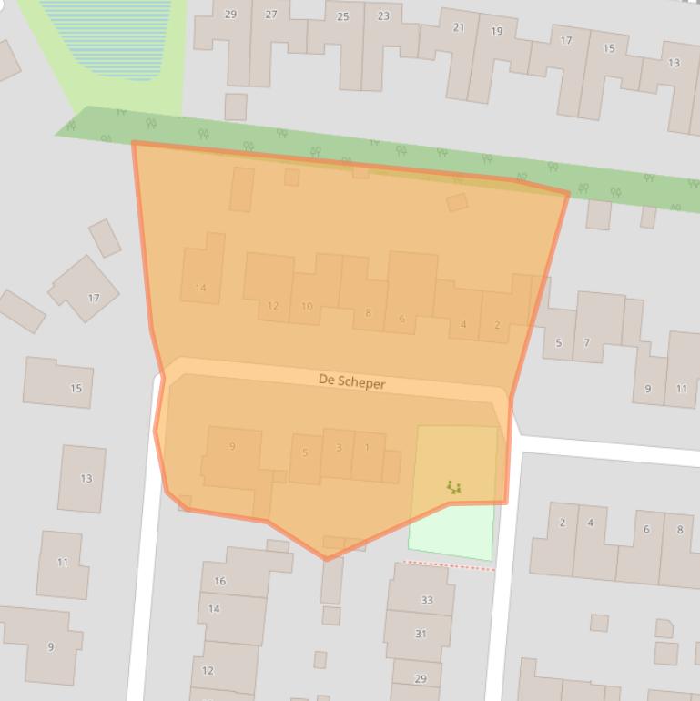 Kaart van postcodegebied 5971LE.